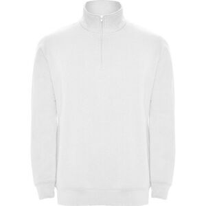 Roly Mens Aneto Quarter Zip Sweatshirt / White